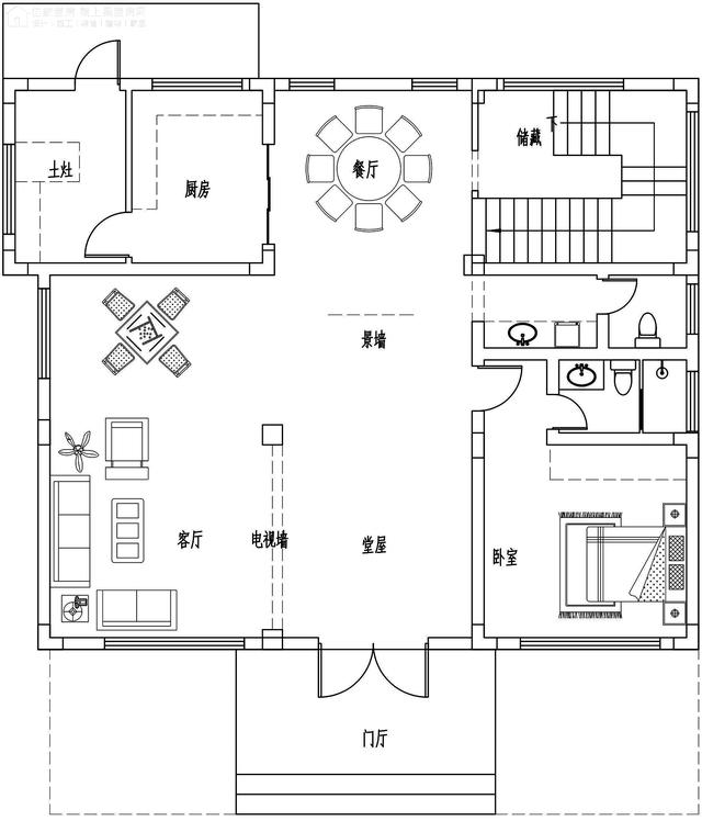 面寬14.0米進深13.5米三層大落地窗別墅圖，好看