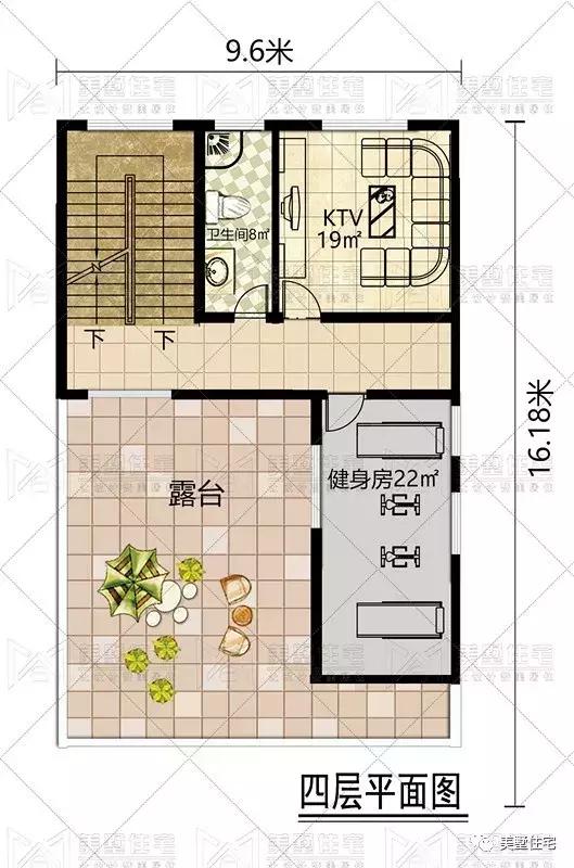 開間9.6米照樣建大別墅（含戶型），健身房、KTV都有，驚艷全村