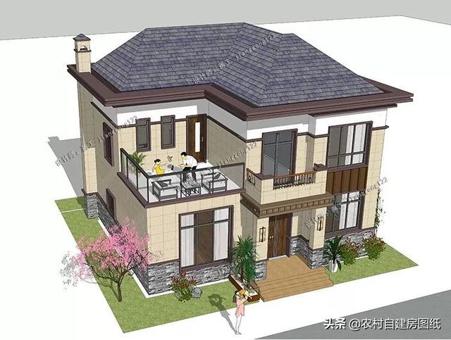 8款小戶型二層小洋樓別墅圖，主體15萬起，人人建的起
