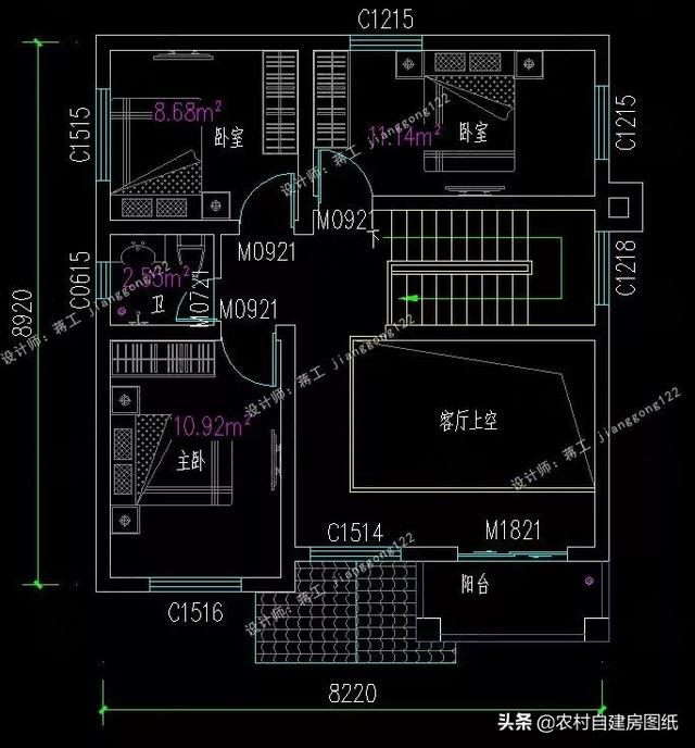 8款小戶型二層小洋樓別墅圖，主體15萬起，人人建的起