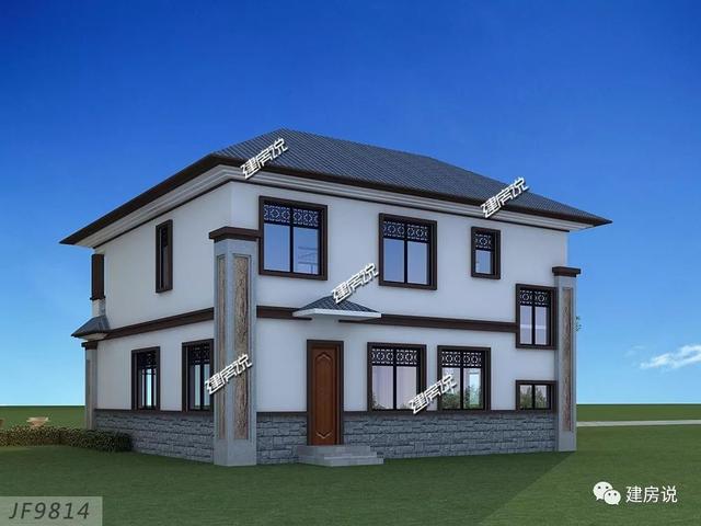 面寬12米的新中式帶內(nèi)院別墅設(shè)計(jì)圖，類四合院風(fēng)格