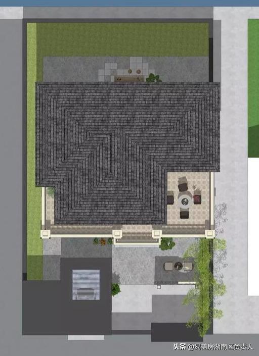 250平新中式別墅方案，有宅有院有車庫