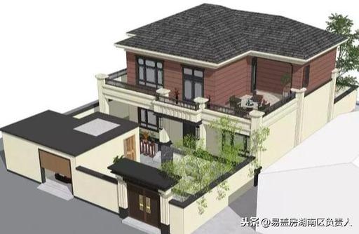 250平新中式別墅方案，有宅有院有車庫