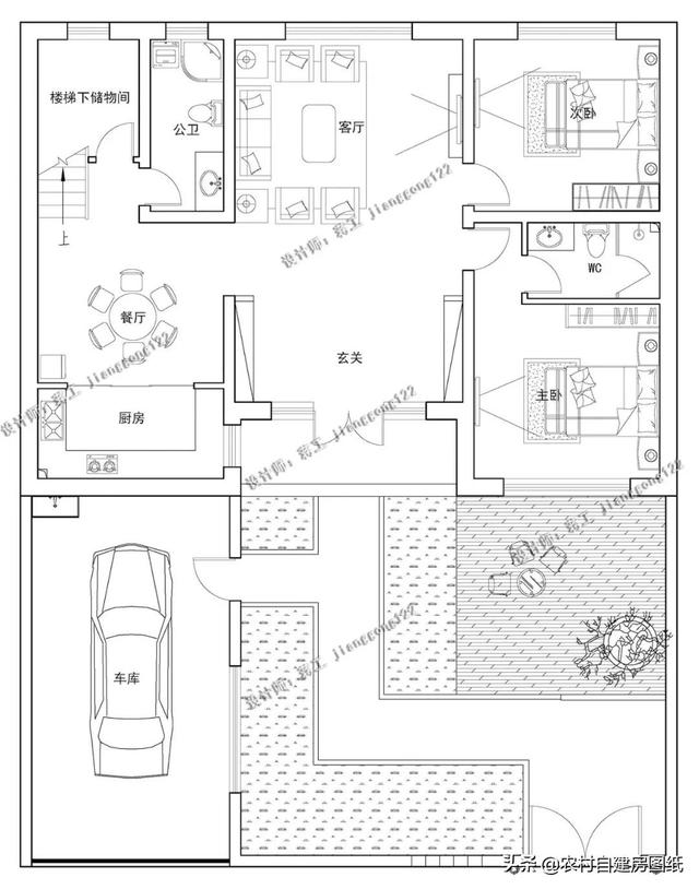7款帶院子的二層別墅方案，庭院花池涼亭一個(gè)都不能少