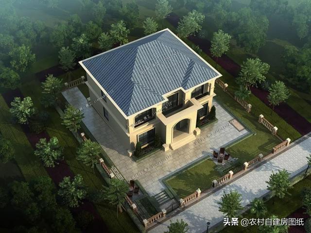 7款帶院子的二層別墅方案，庭院花池涼亭一個(gè)都不能少