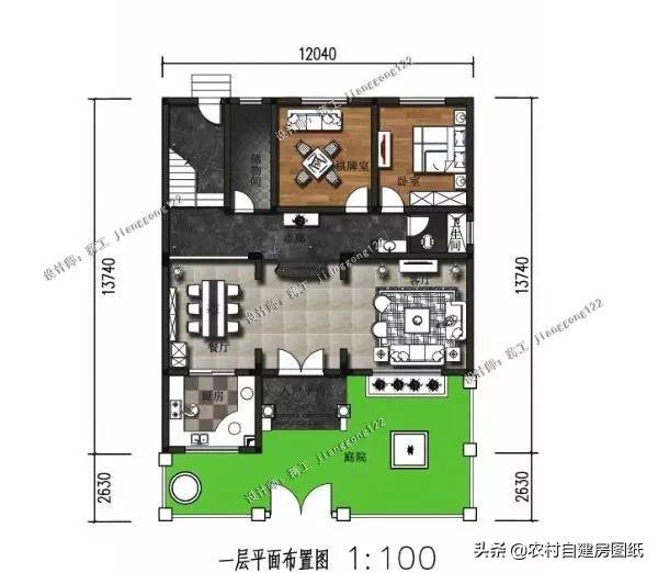 7款帶院子的二層別墅方案，庭院花池涼亭一個(gè)都不能少
