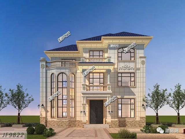 面寬12米的復(fù)式樓設(shè)計(jì)圖，挑空大客廳