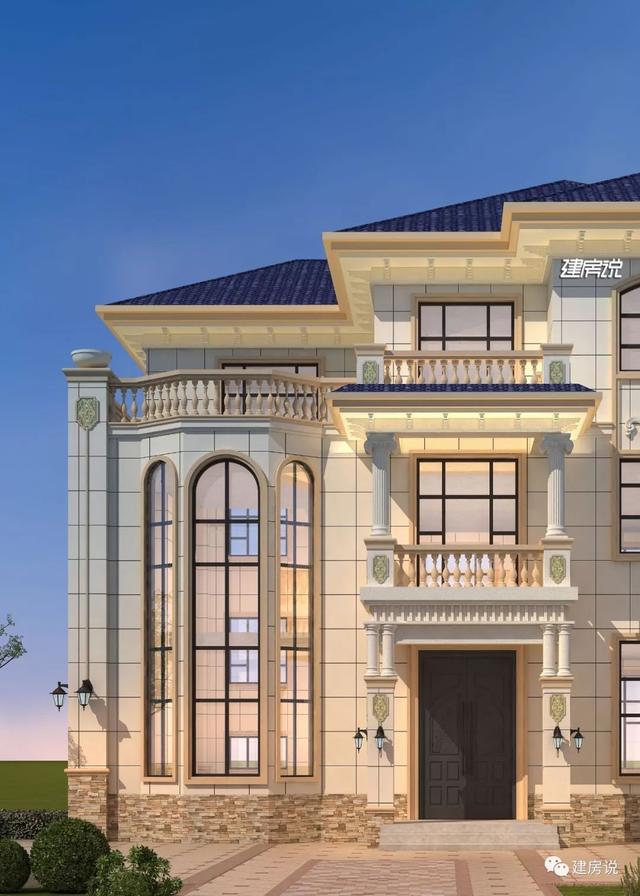 面寬12米的復(fù)式樓設(shè)計(jì)圖，挑空大客廳