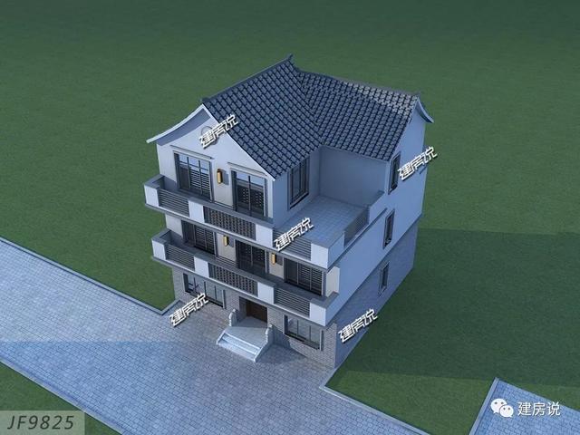 面寬11米中國風(fēng)徽派自建房別墅方案，適合鄉(xiāng)村建