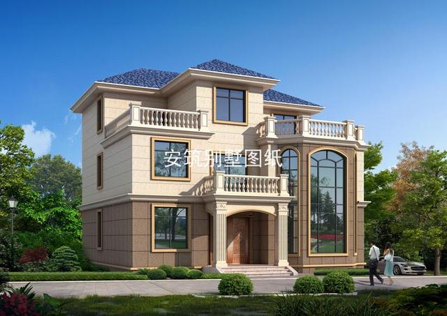 13.8*12米的三層歐式別墅，復(fù)式中空，很實(shí)用的方案