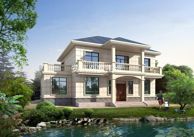 開(kāi)間16米的二層簡(jiǎn)歐復(fù)式別墅，帶獨(dú)立廚房