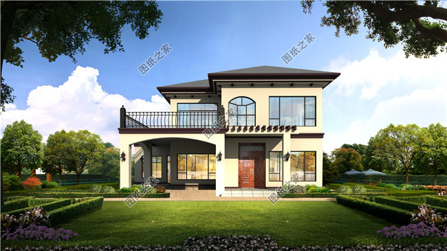 145平方米現(xiàn)代二層自建房屋設(shè)計(jì)CAD圖紙帶外觀效果圖