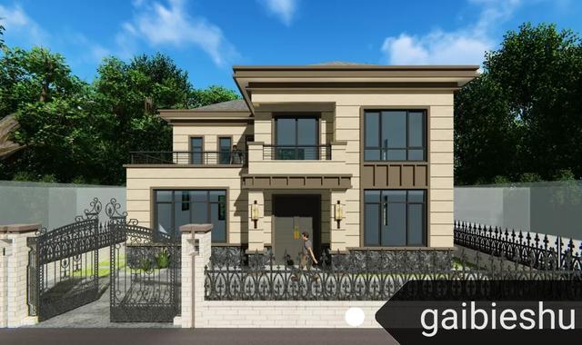 河南自建現(xiàn)代二層別墅戶型設(shè)計圖，3廳5臥