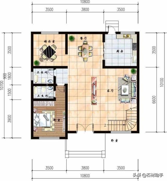 6款120平方農(nóng)村別墅戶型，2、3層的都有