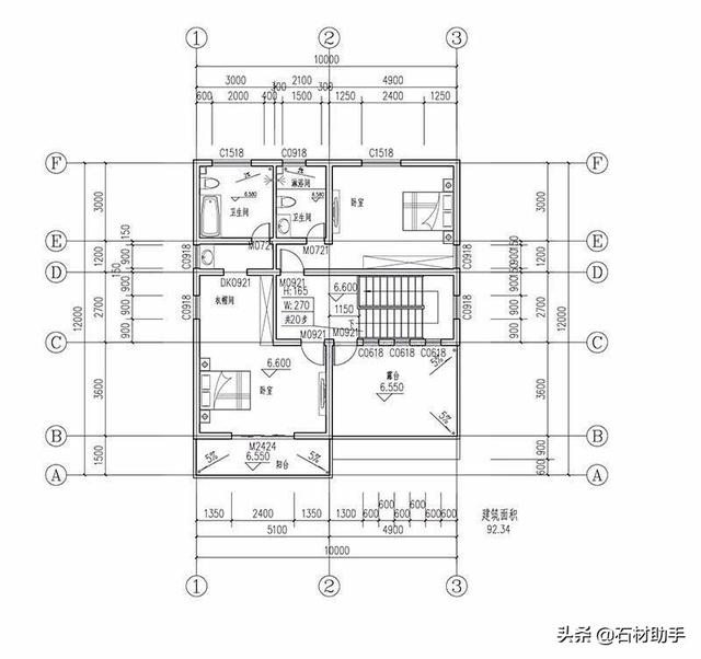 6款120平方農(nóng)村別墅戶型，2、3層的都有