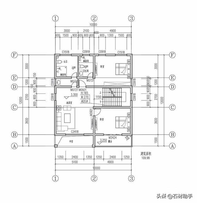 6款120平方農(nóng)村別墅戶型，2、3層的都有