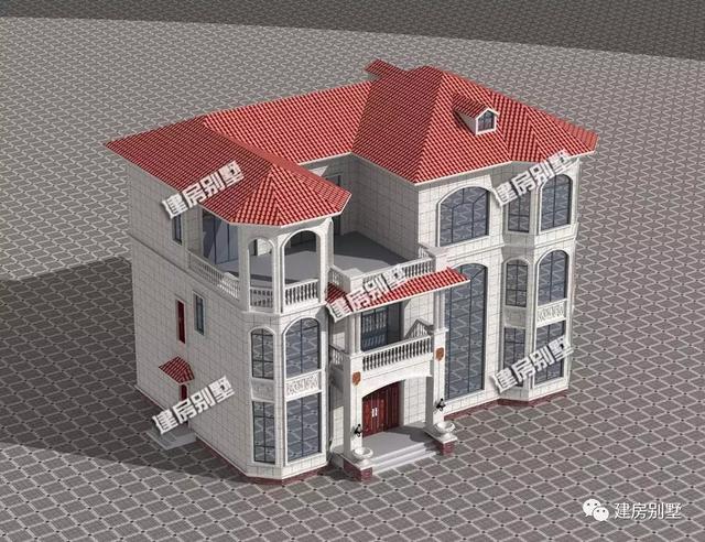 帶大堂屋和涼亭設(shè)計(jì)的農(nóng)村自建房圖，豪宅標(biāo)準(zhǔn)設(shè)計(jì)