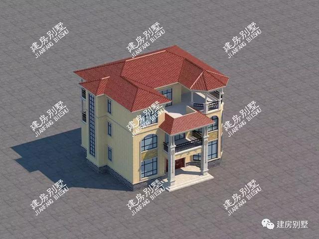 帶大堂屋和涼亭設(shè)計(jì)的農(nóng)村自建房圖，豪宅標(biāo)準(zhǔn)設(shè)計(jì)