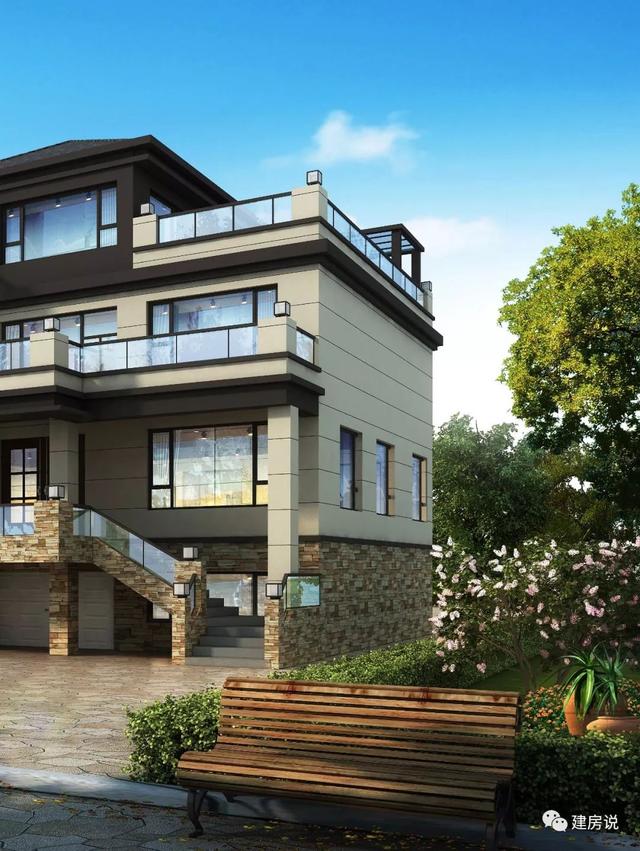 面寬12米占地130平的新中式自建房戶型圖，四層大套房不錯(cuò)