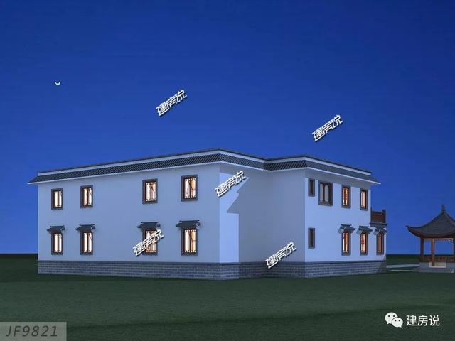 新中式平屋頂四合院別墅，可以出租可以做民宿