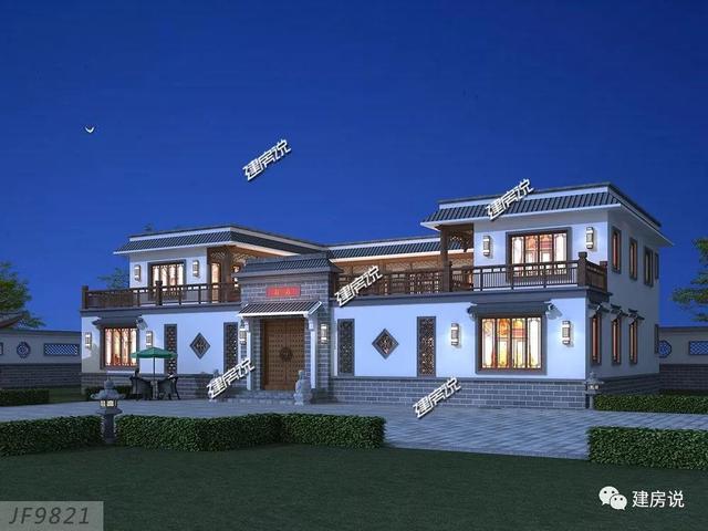 新中式平屋頂四合院別墅，可以出租可以做民宿