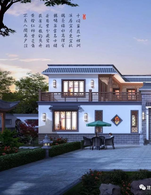 新中式平屋頂四合院別墅，可以出租可以做民宿