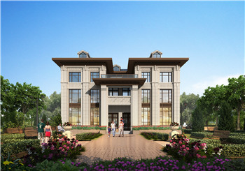 現(xiàn)代風(fēng)高端農(nóng)村兄弟自建三層雙拼別墅設(shè)計(jì)圖，漂亮大氣