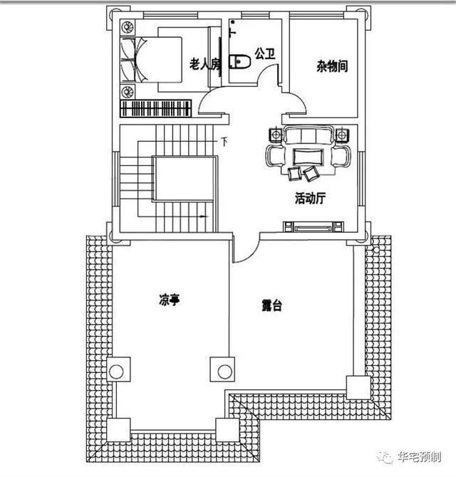 8×12米三層自建房別墅設計圖，占地103平左右