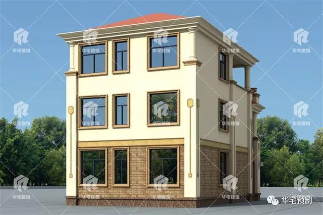 8×12米三層自建房別墅設計圖，占地103平左右