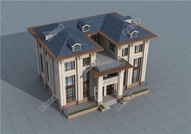 農村兄弟自建三層雙拼別墅設計圖，漂亮經濟實用