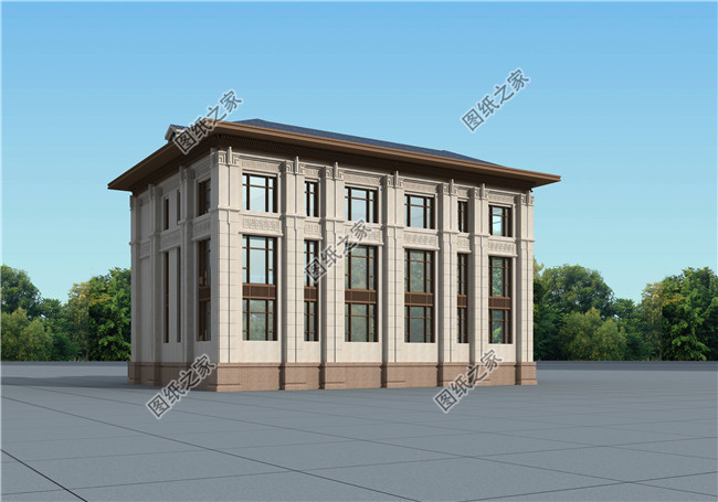 農村兄弟自建三層雙拼別墅設計圖，漂亮經濟實用