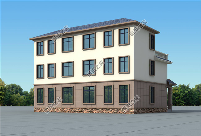 兄弟雙拼三層小別墅設計圖紙，占地160平方米左右