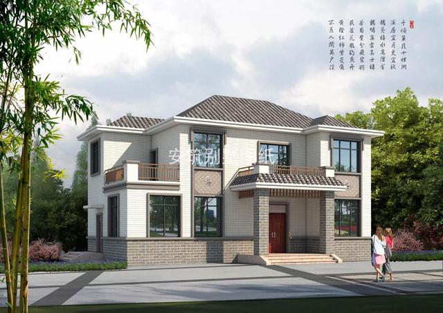 開間15米鄉(xiāng)村二層自建房樓戶型圖，主體造價25萬