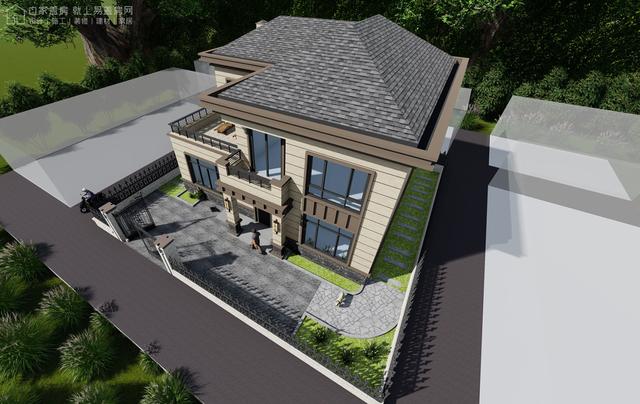 河南南陽二層新中式別墅設(shè)計圖，戶型實(shí)用