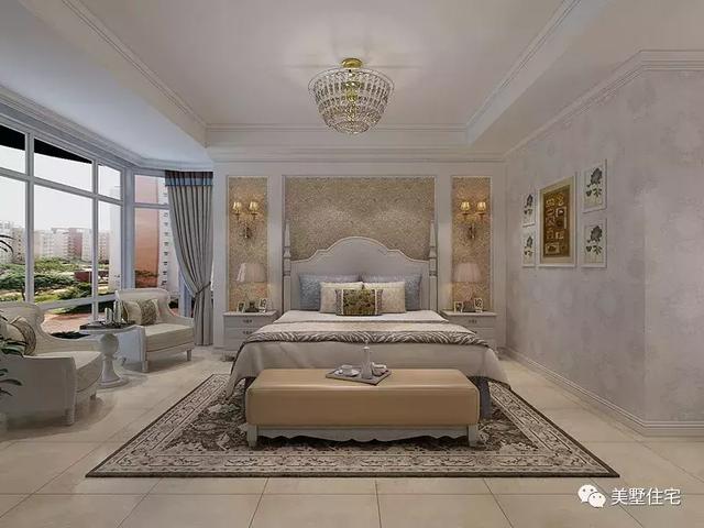 占地147平的簡歐4間二層別墅戶型方案，樓梯有特色