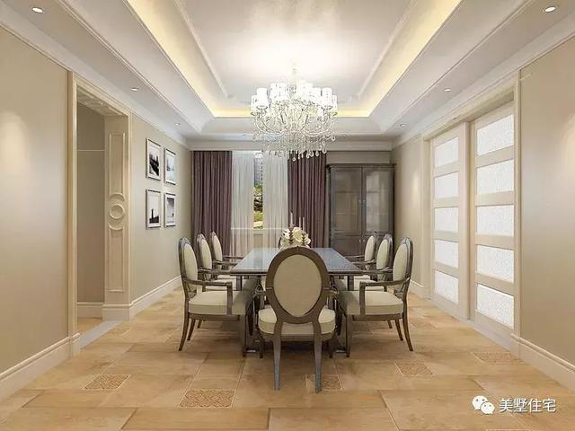 占地147平的簡歐4間二層別墅戶型方案，樓梯有特色