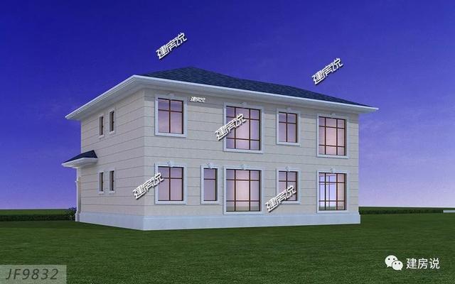 小4間兩層鄉(xiāng)村小樓房戶型圖，二層大套間很給力