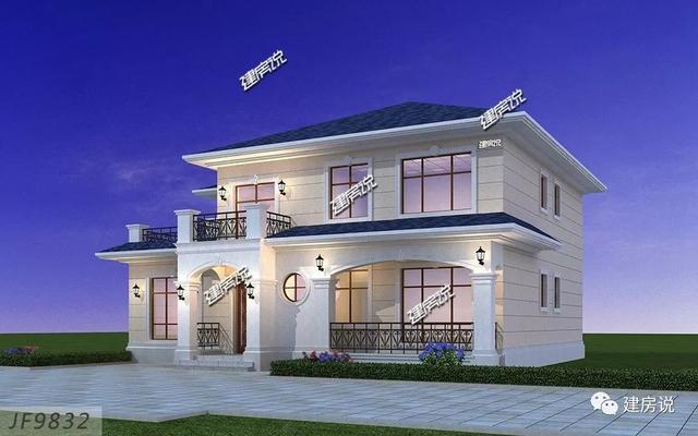 小4間兩層鄉(xiāng)村小樓房戶型圖，二層大套間很給力