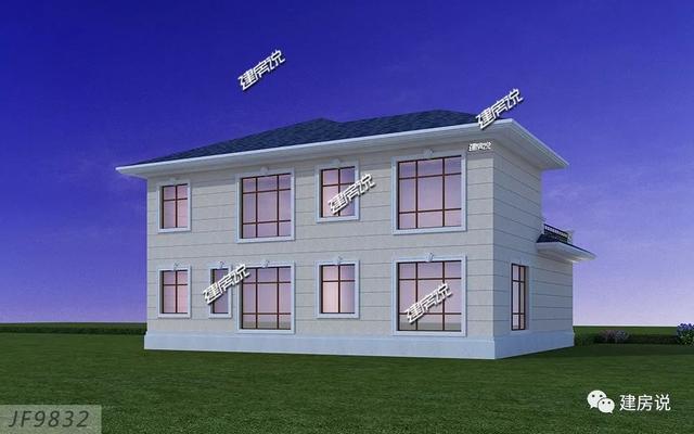 小4間兩層鄉(xiāng)村小樓房戶型圖，二層大套間很給力