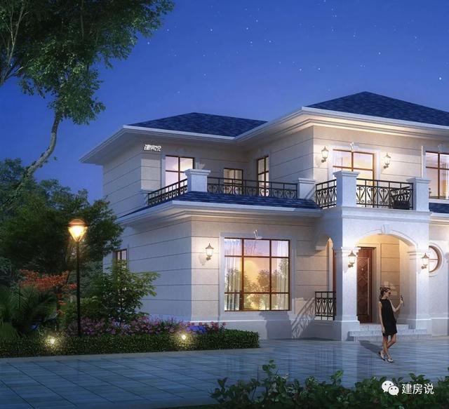 小4間兩層鄉(xiāng)村小樓房戶型圖，二層大套間很給力