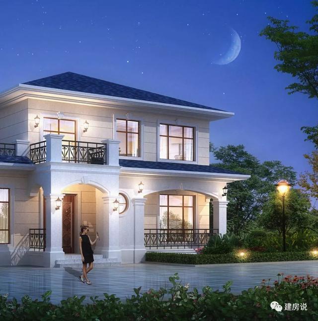 小4間兩層鄉(xiāng)村小樓房戶型圖，二層大套間很給力