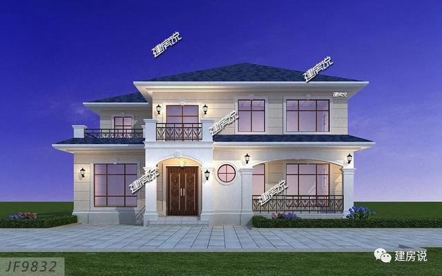 小4間兩層鄉(xiāng)村小樓房戶型圖，二層大套間很給力