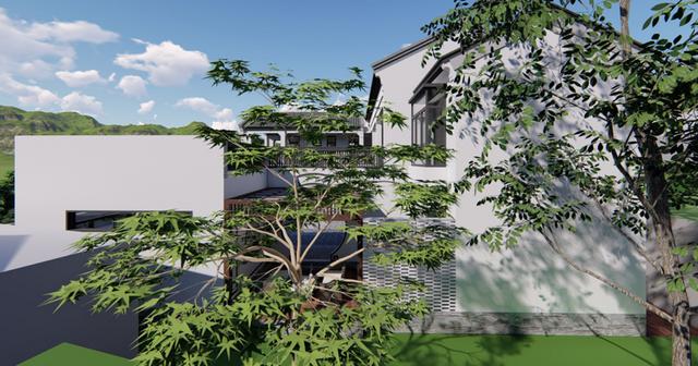 帶庭院的新中式二層農(nóng)村民宿設(shè)計(jì)，建好鄰居都羨慕哭了