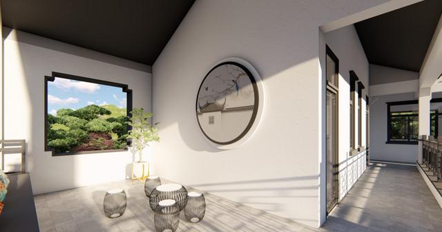 帶庭院的新中式二層農(nóng)村民宿設(shè)計(jì)，建好鄰居都羨慕哭了