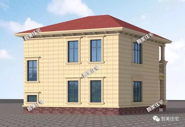 9×11米二層簡(jiǎn)單造價(jià)低的農(nóng)村房子方案，主體16萬(wàn)帶堂屋，獨(dú)立廚房