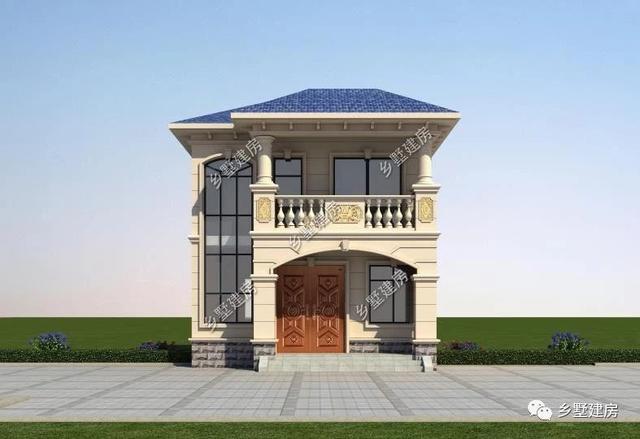 開間僅7米占地83平的二層自建小樓圖，20萬就能建起來