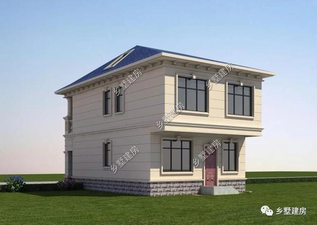 開間僅7米占地83平的二層自建小樓圖，20萬就能建起來