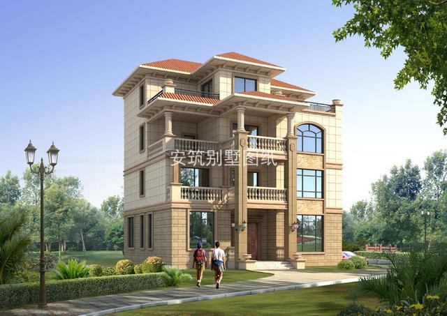 南北通透的4層復(fù)式別墅戶型圖，主體不到50萬