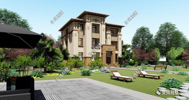 10棟高端華麗的歐式建筑別墅圖片，回村建房可以定制