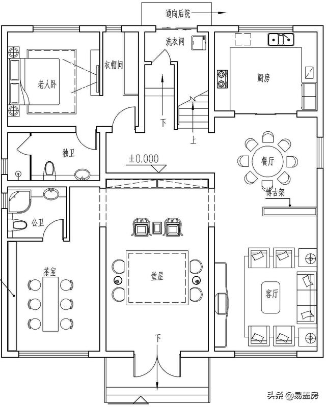 湖南四層歐式別墅設(shè)計(jì)方案，堂屋+茶室+KTV+露臺